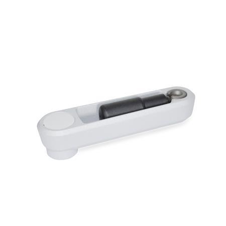 Otto Ganter Cranked Handle with Retractable Handle Aluminum Retractable Mechanism Stainless Steel, GN 472.5